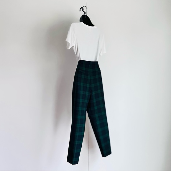 J Crew Green Tartan cropped Pants - Size 10 - Picture 4 of 5